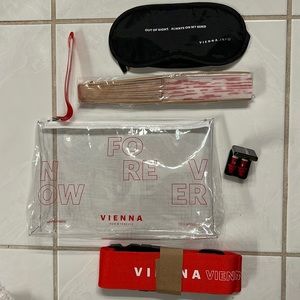 Vienna Austria🇦🇹Now Forever Travel Bag, Luggage Strap, Eye Mask, Fan, Earplugs